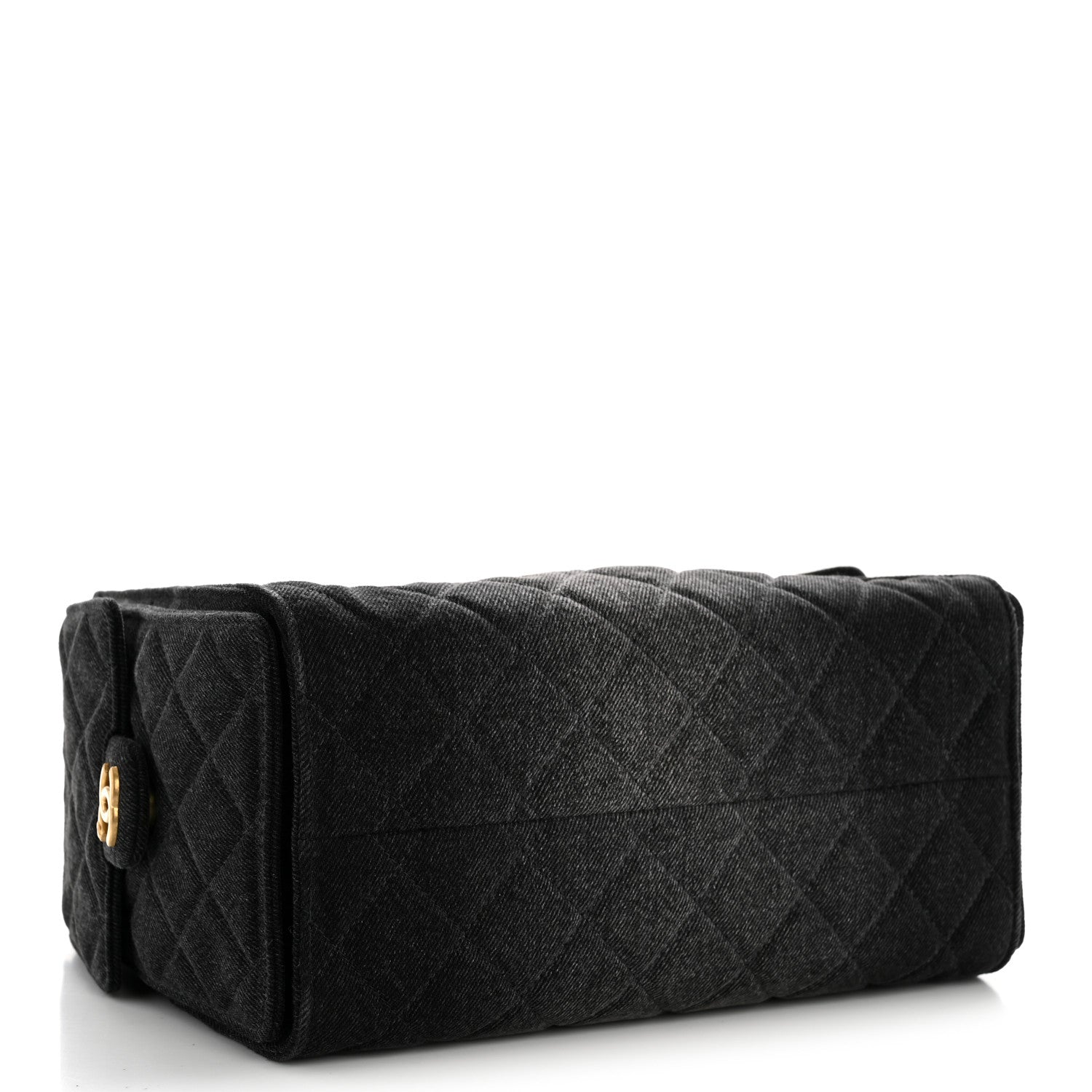 Chanel Washed Denim Quilted Small Chanel 25 Handbag Black 1876669