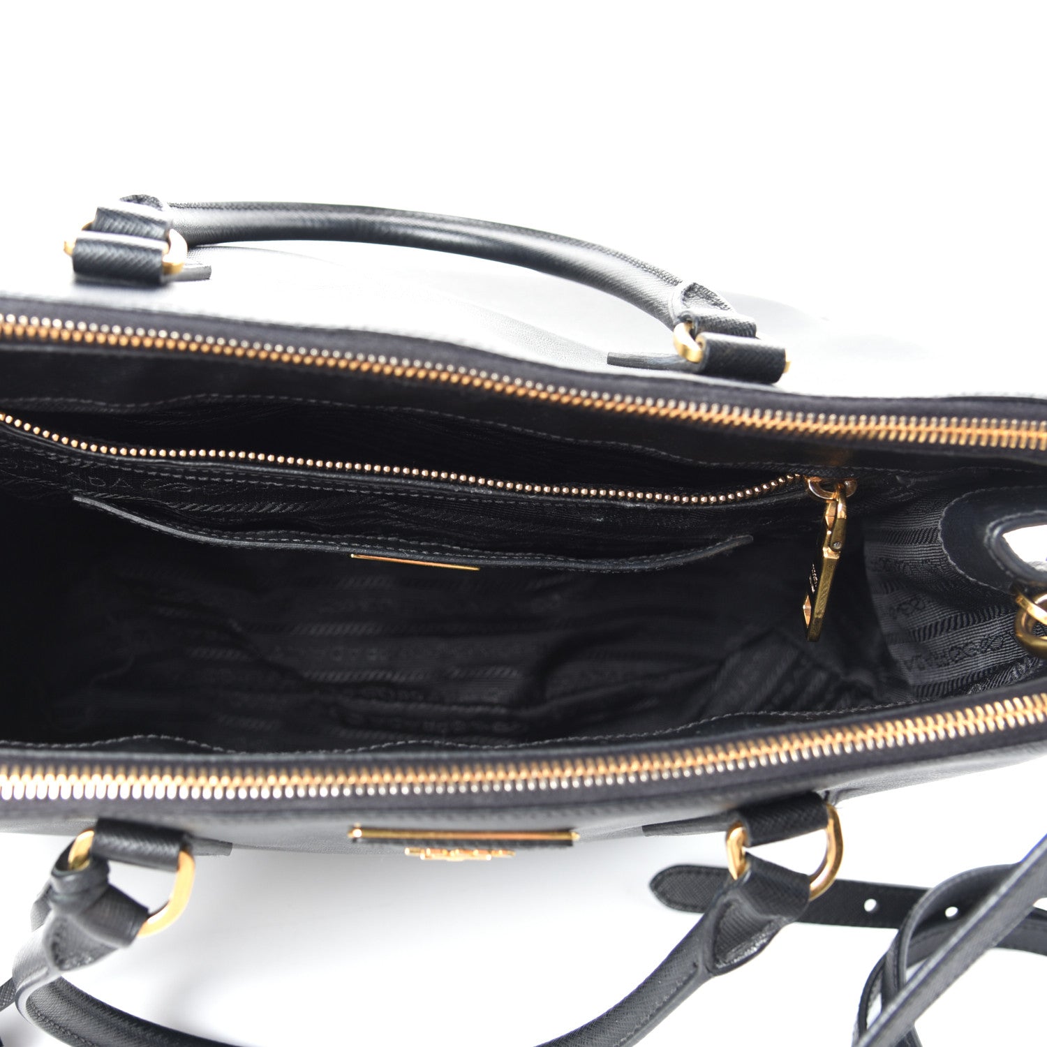 Prada Saffiano Medium Galleria Double Zip Tote Black 5 of 10