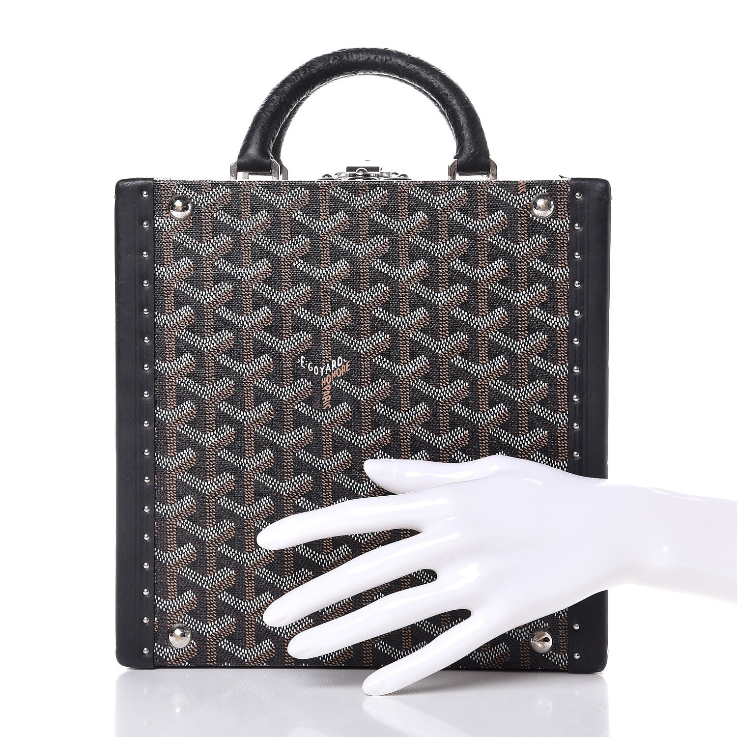 Goyard Goyardine Travelling Pet Bowl Carrier 22 Black 2 of 12