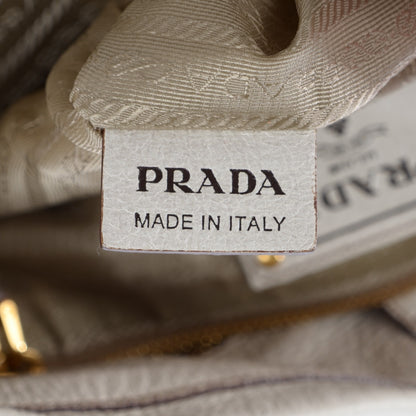 Prada Cervo Lux Chain Shoulder Bag Talco 10 of 12