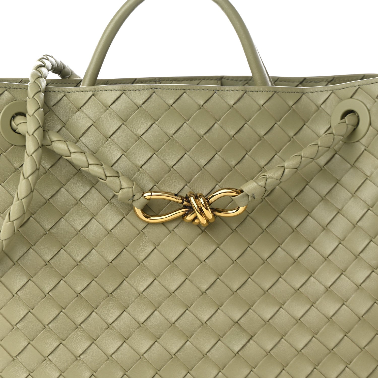 Bottega Veneta Nappa Intrecciato Medium Andiamo Shoulder Bag Travertine 7 of 9