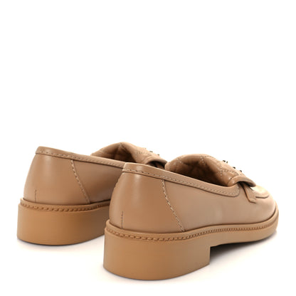 Chanel Lambskin Quilted CC Turnlock Moccasins 38 Beige 5 of 9