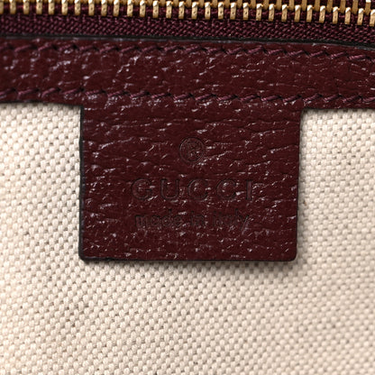 Gucci Monogram Textured Dollar Calfskin Web Medium Ophidia Shopping Tote Sahara Rubino Chardonnay 6 of 16