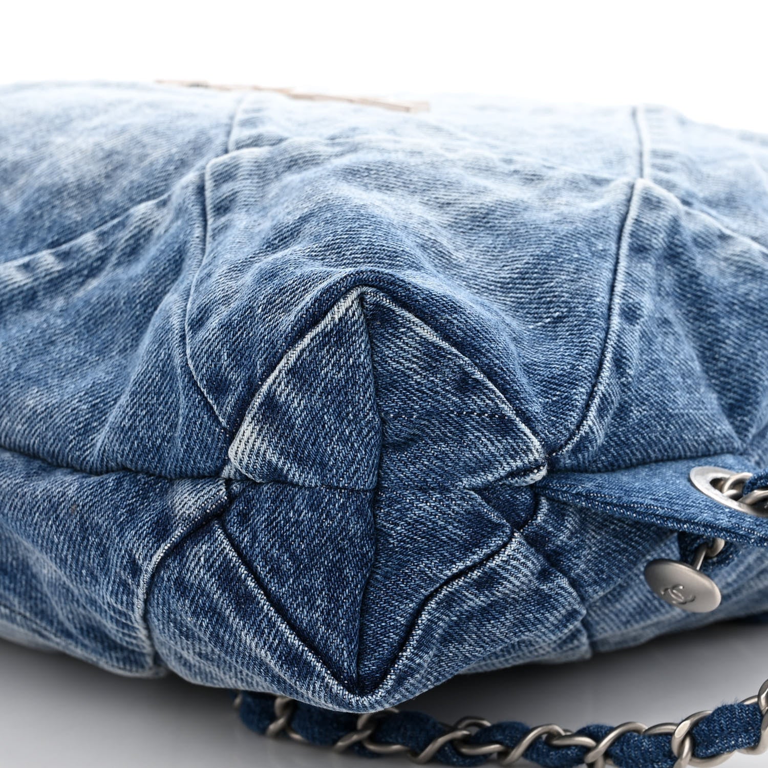Chanel Denim Quilted Chanel 22 Backpack Blue 10 of 10