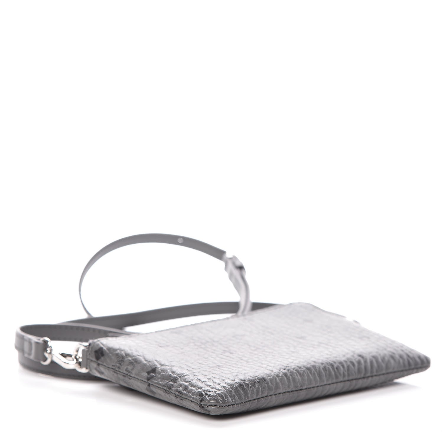 MCM Visetos Crossbody Tech Pouch Grey 4 of 10
