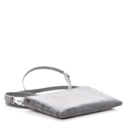 MCM Visetos Crossbody Tech Pouch Grey 4 of 10