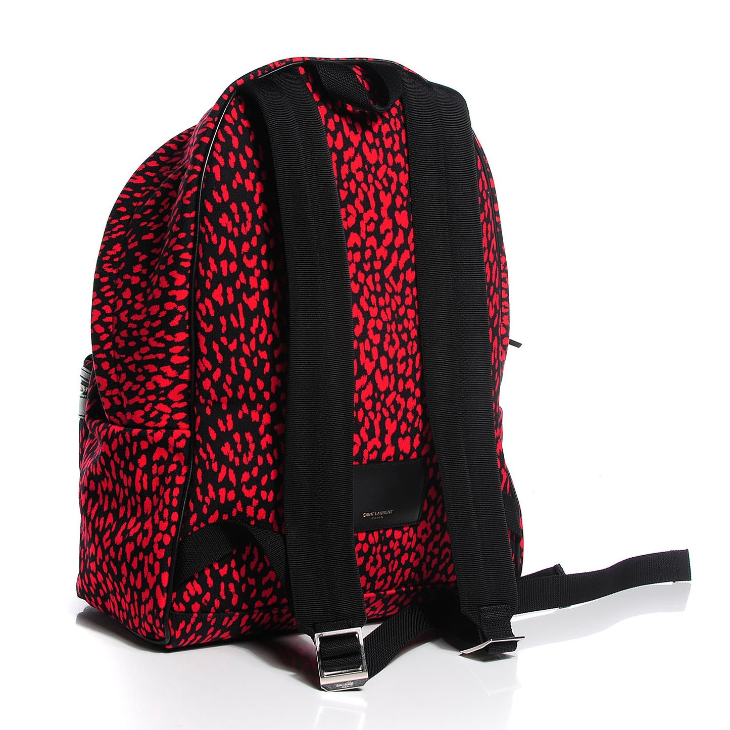 Printed Canvas Leopard Hunting Backpack Red