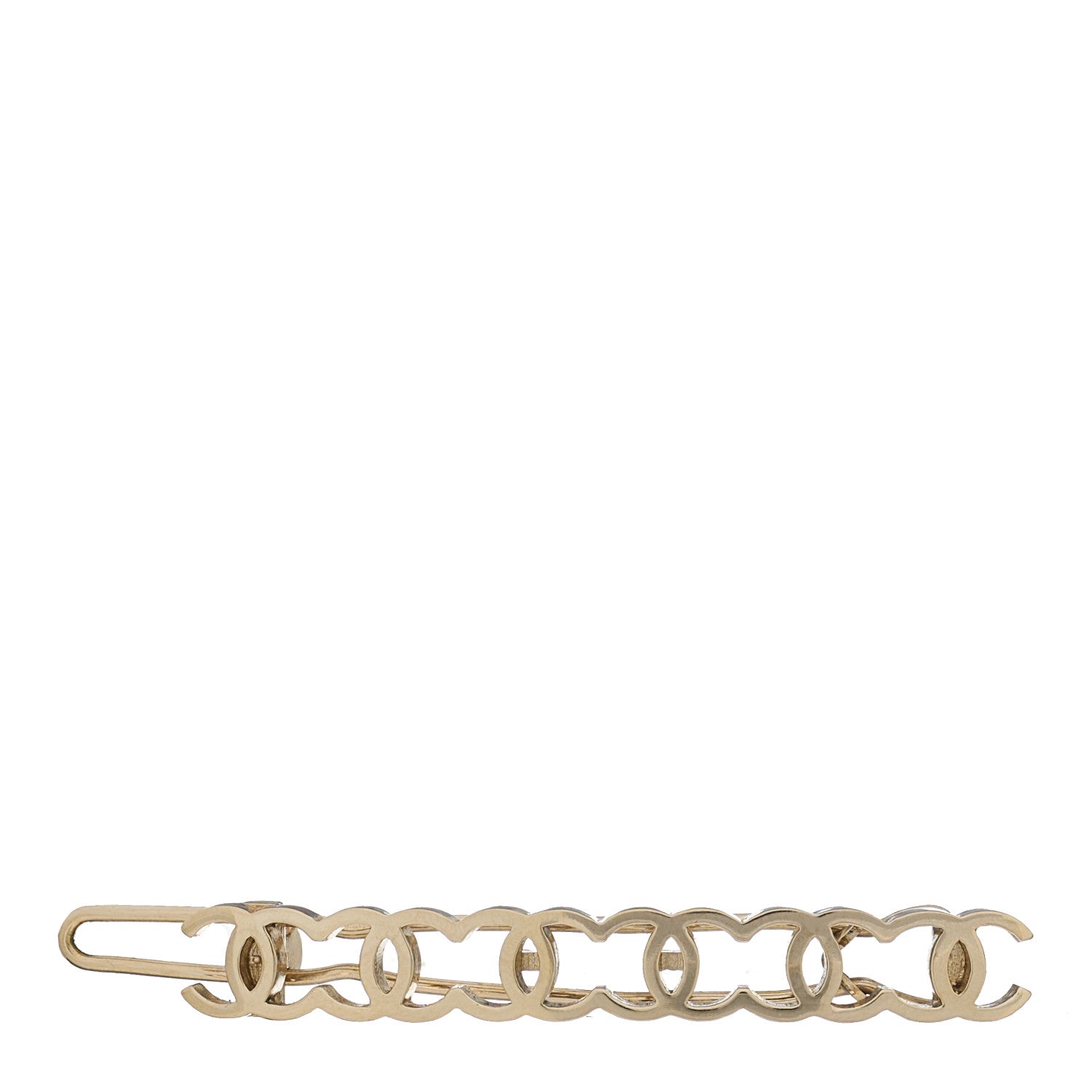 Chanel Metal CC Hair Clip Barrette Gold 1 of 5