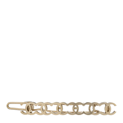 Chanel Metal CC Hair Clip Barrette Gold 1 of 5