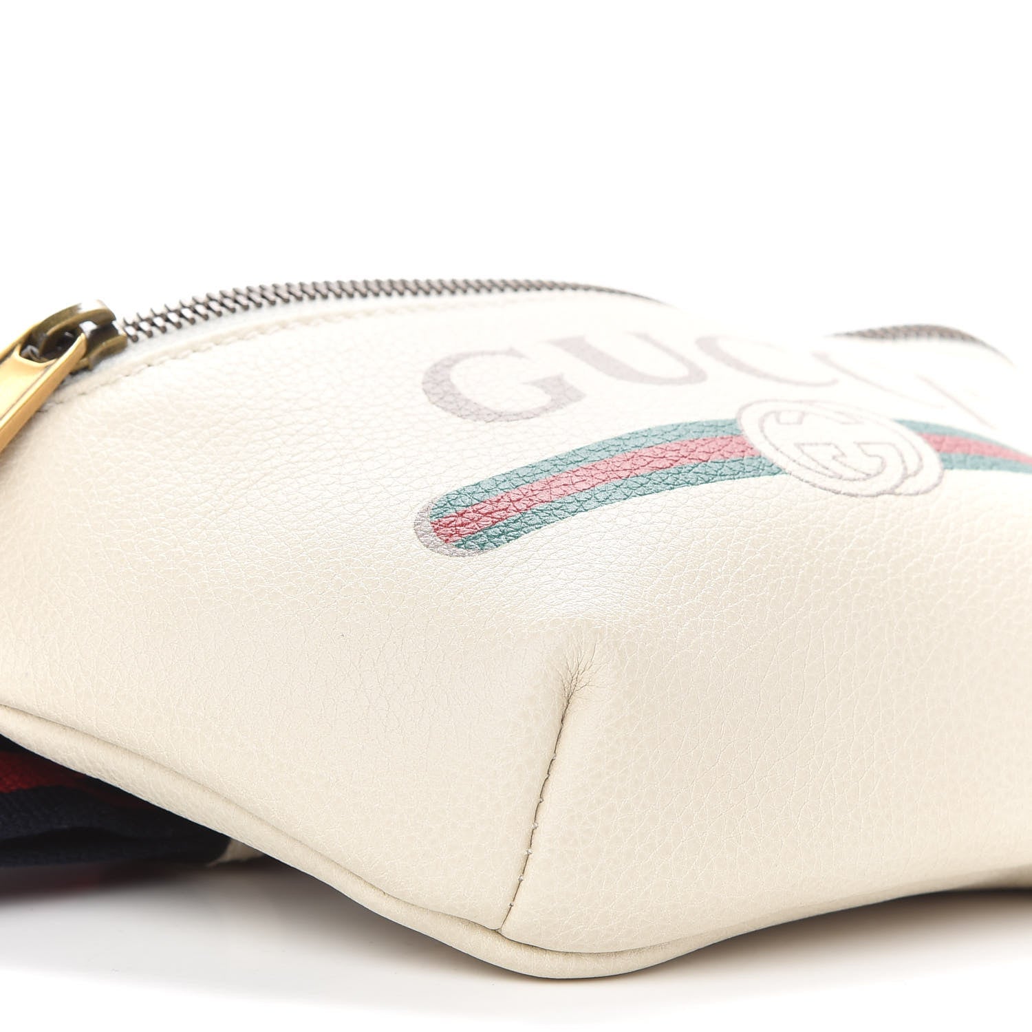 Gucci Grained Calfskin Small Logo Belt Bag White 8 of 9