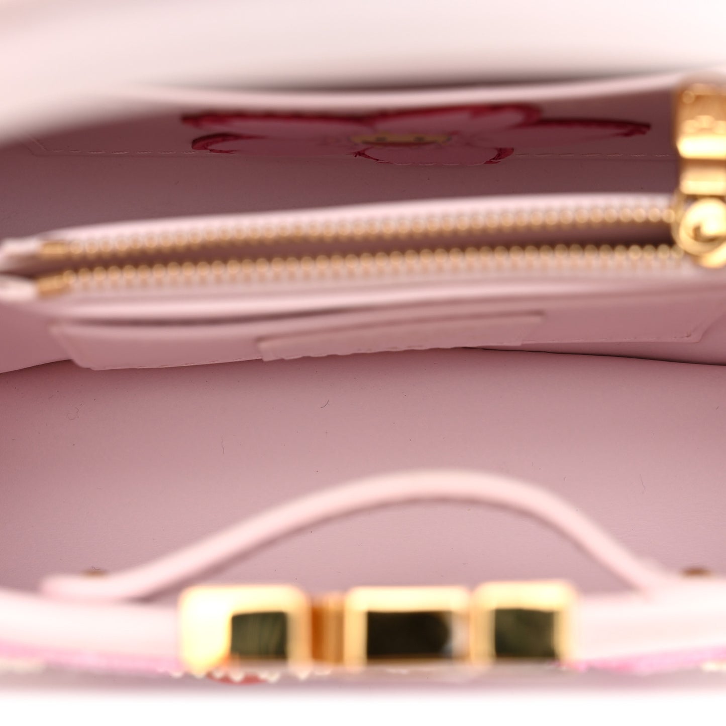 LV X TM Lambskin Beaded Embroidered Mini Cherry Blossom Capucines Pink