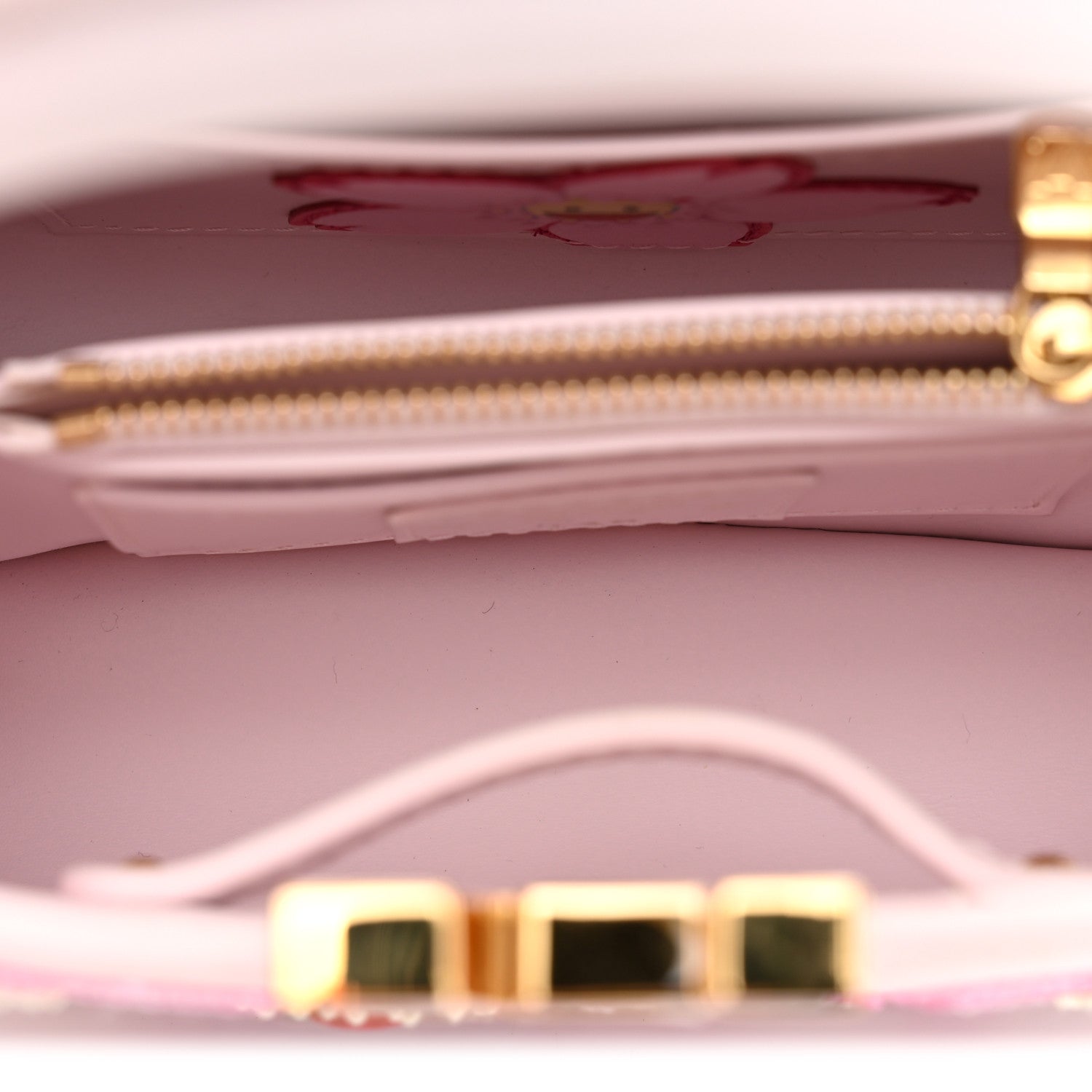 Louis Vuitton LV X TM Lambskin Beaded Embroidered Mini Cherry Blossom Capucines Pink 5 of 10