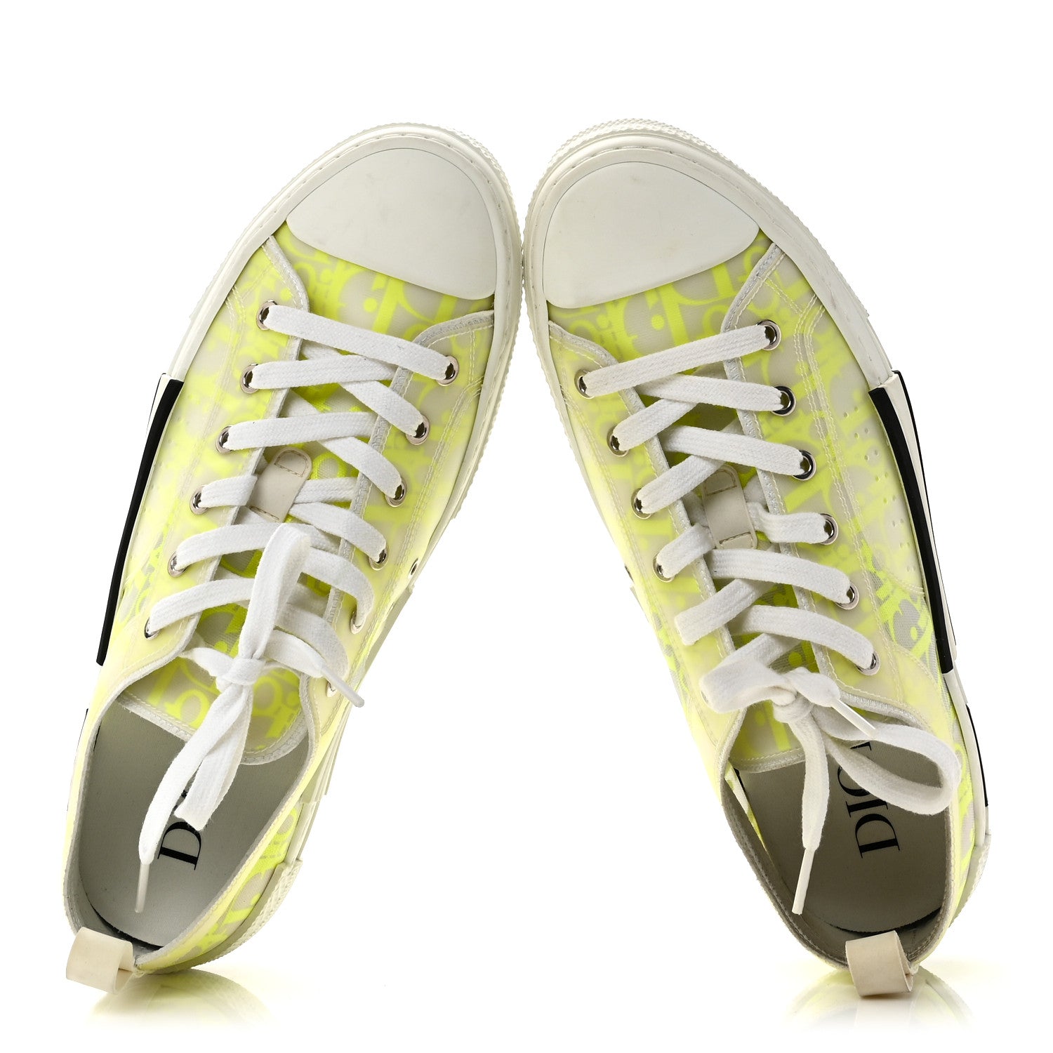 Christian Dior Technical Canvas Oblique Mens B23 Low Top Sneaker 42 Yellow 2 of 9