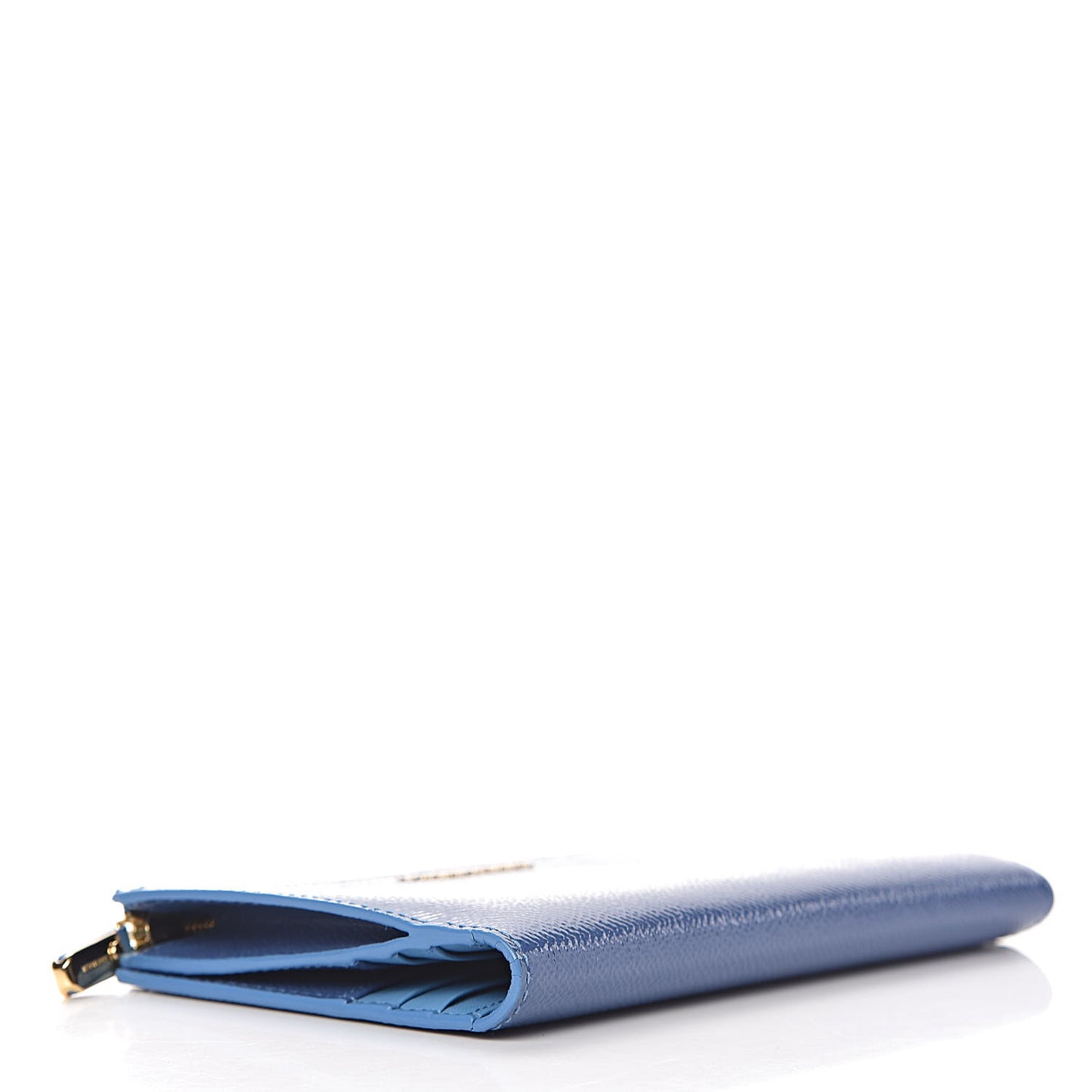 Patent Constantine Bi-Color Continental Wallet Steel Blue Azure Blue