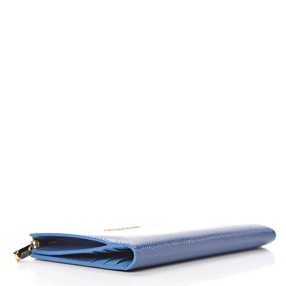Burberry Patent Constantine Bi-Color Continental Wallet Steel Blue Azure Blue 4 of 7