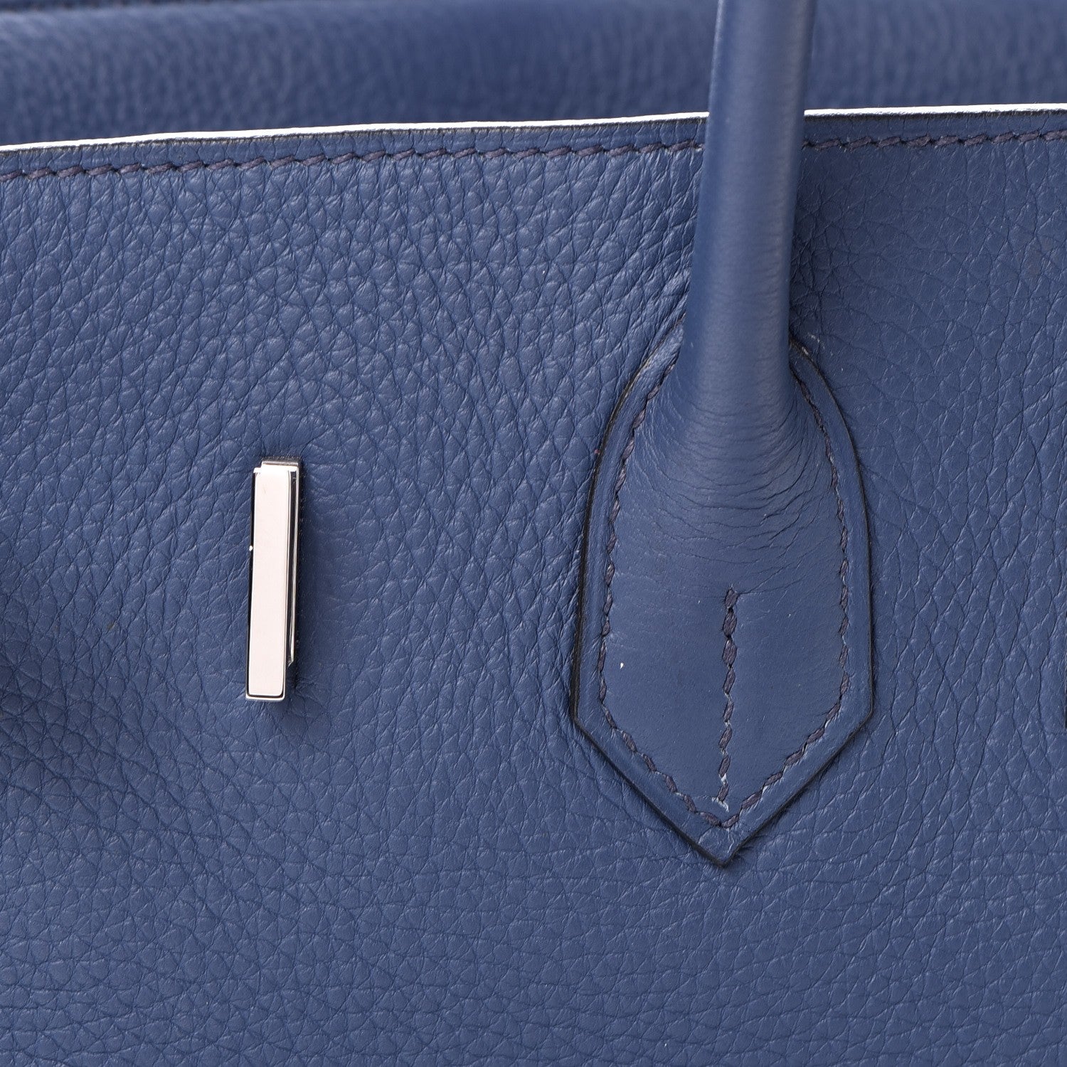 Hermes Taurillon Clemence Birkin 35 Bleu Brighton 27 of 34