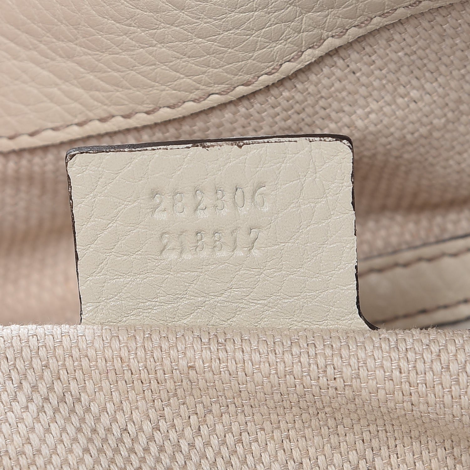 Gucci Pebbled Calfskin Large Soho Top Handle Bag Off White 7 of 13