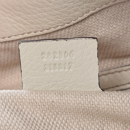 Gucci Pebbled Calfskin Large Soho Top Handle Bag Off White 7 of 13