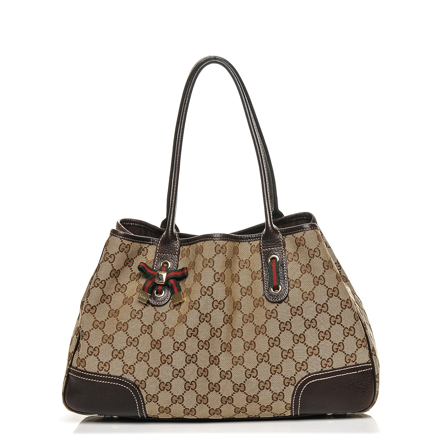 Gucci Monogram Medium Princy Tote Dark Brown 1 of 6