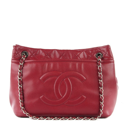 Chanel Caviar Quilted Large Timeless CC Soft Tote Dark Red 1 of 7