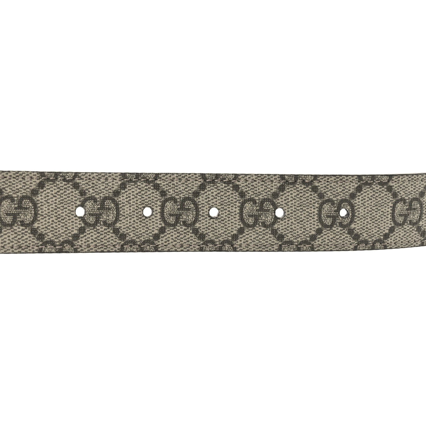 GG Supreme Monogram Textured Dollar Calfskin Blondie 30mm Belt 75 30 Beige Ebony New Acero
