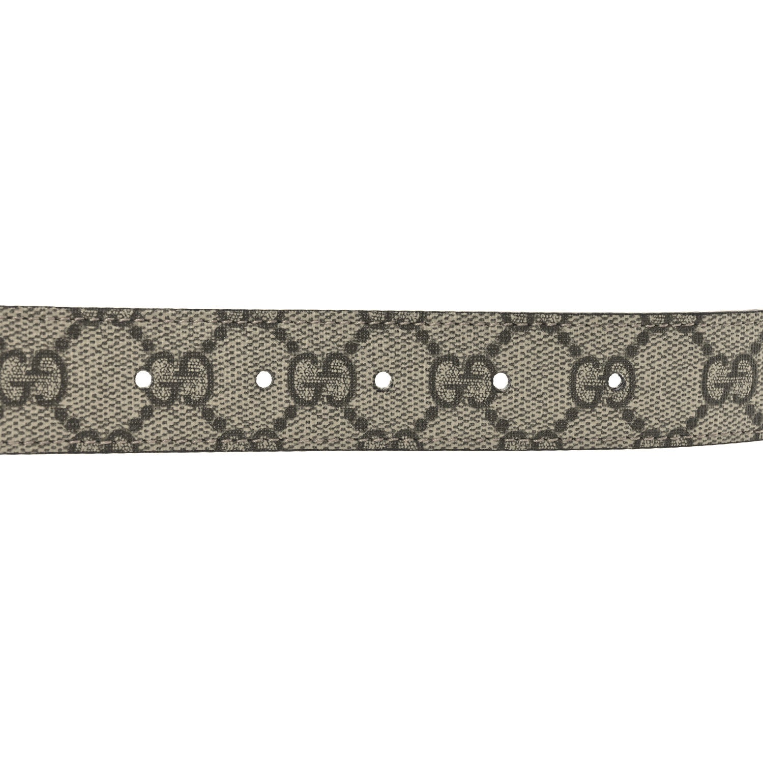 Gucci GG Supreme Monogram Textured Dollar Calfskin Blondie 30mm Belt 75 30 Beige Ebony New Acero 5 of 5