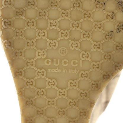 Gucci Monogram Horsebit Open Toe Espadrille Wedges 36 Beige 7 of 10