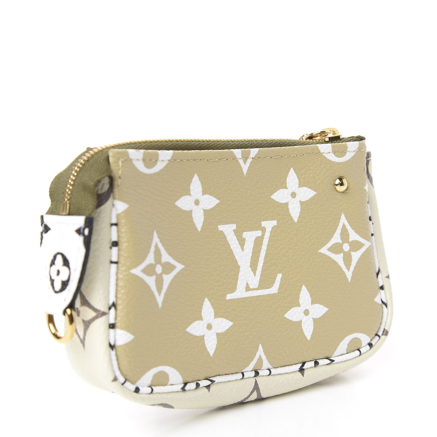 Monogram Giant Micro Pochette Accessories Kaki White