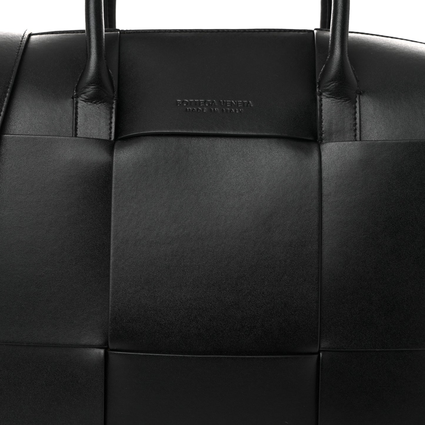 Calfskin Maxi Intrecciato Arco Briefcase Black