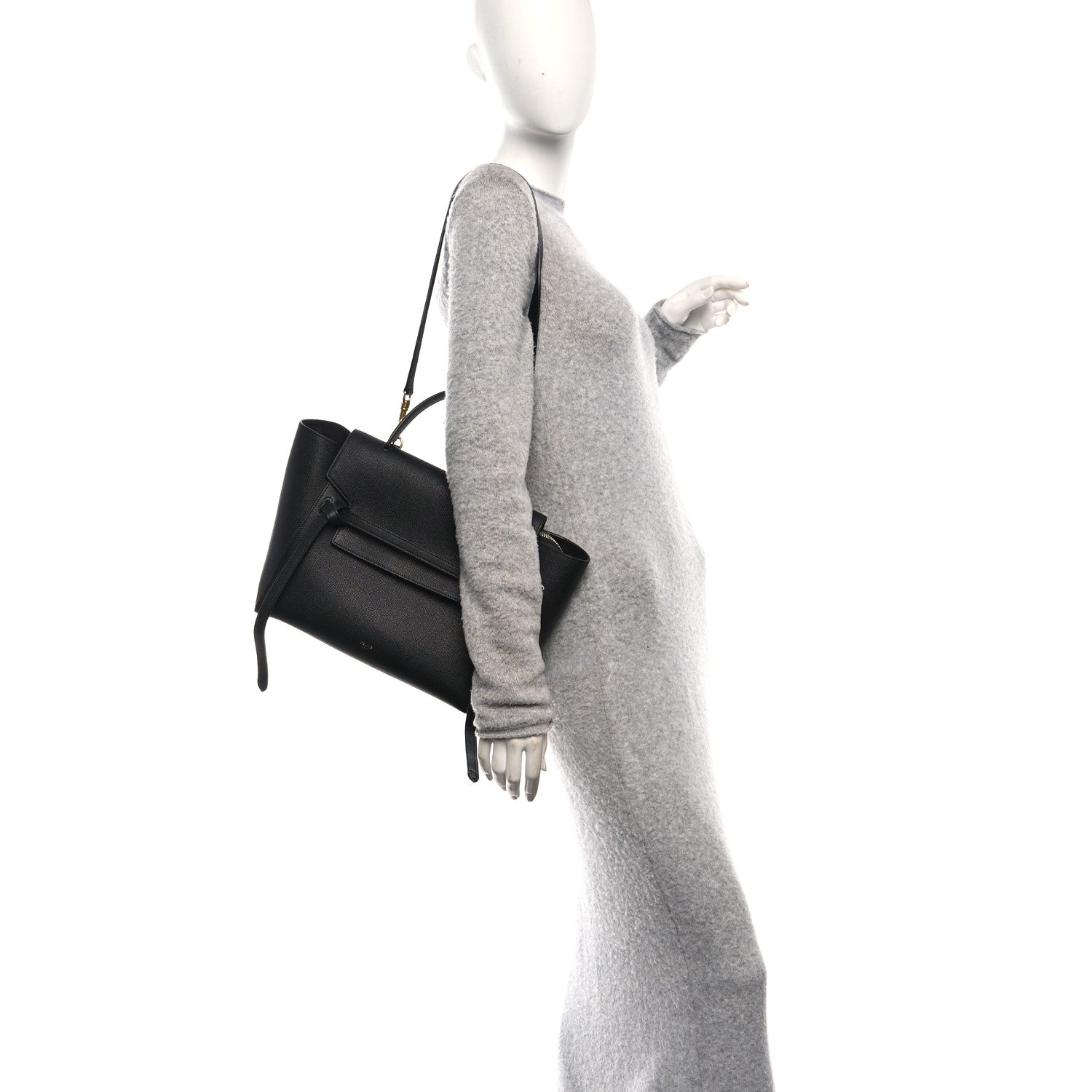Celine Grained Calfskin Mini Belt Bag Black 2 of 10