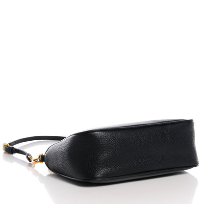 Prada Vitello Daino Pochette Bag Black 4 of 9