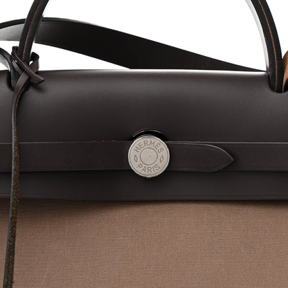 Hermes Vache Hunter Toile Herbag Zip 31 PM Etoupe Ebene 9 of 12