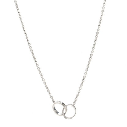 Cartier 18K White Gold Interlocking LOVE Necklace 1 of 5