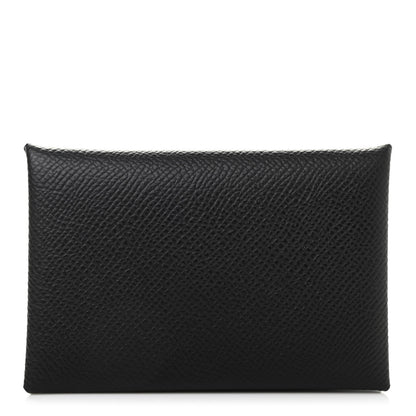 Hermes Epsom Calvi Card Case Black 1 of 7