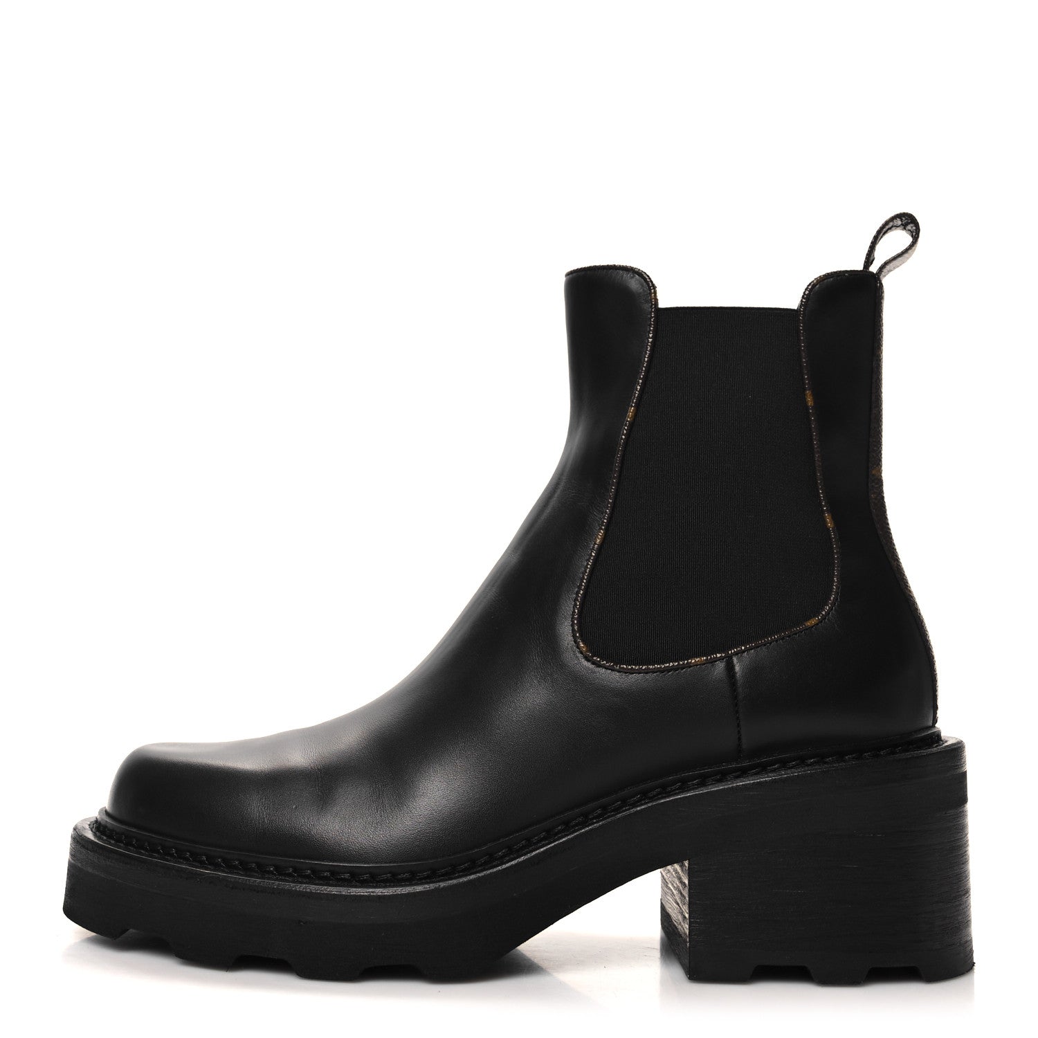 Louis Vuitton Calfskin Monogram Beaubourg Ankle Boots 40 Black 1 of 7
