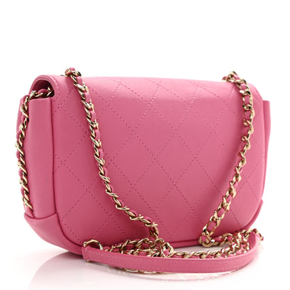 Chanel Goatskin Stitched Casual Trip Single Flap Pink 3 of 8