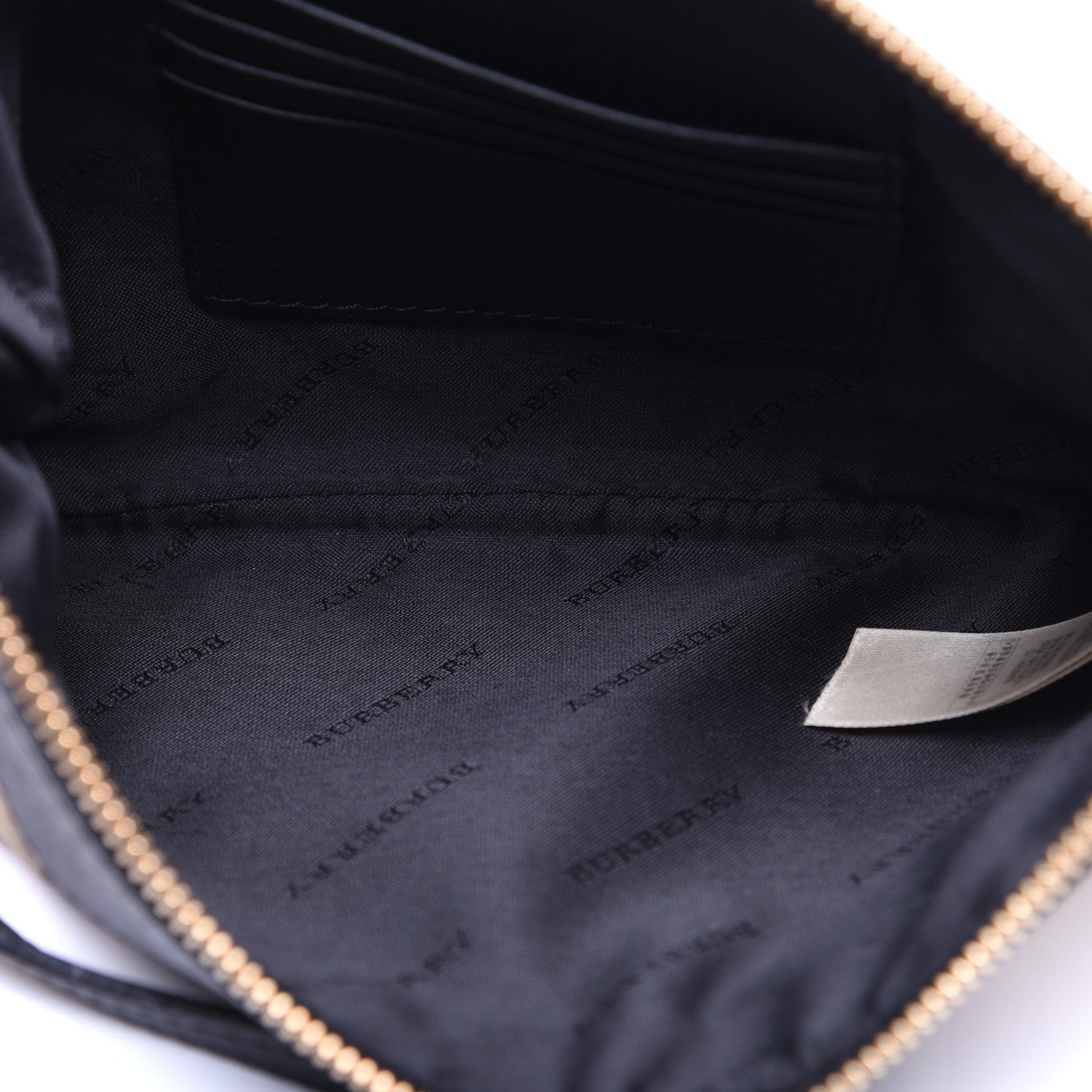 Burberry Horseferry Check Peyton Crossbody Clutch Bag Black 5 of 10