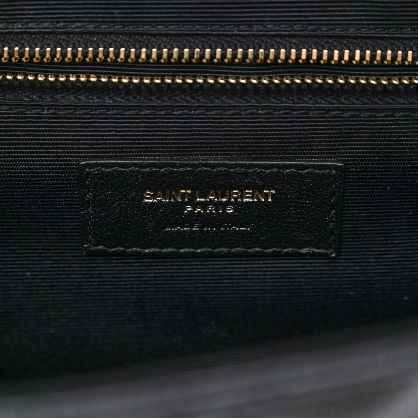 Grain De Poudre Textured Mixed Matelasse Large Triquilt Monogram Satchel Black