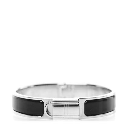 Hermes Enamel Narrow Clic Cadenas Bracelet PM Black 1 of 5