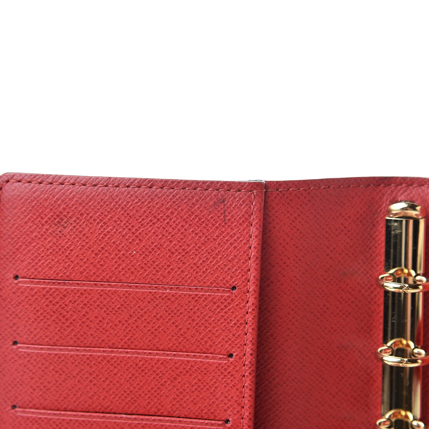 Damier Ebene Complice Trunks and Bags Small Ring Agenda Red