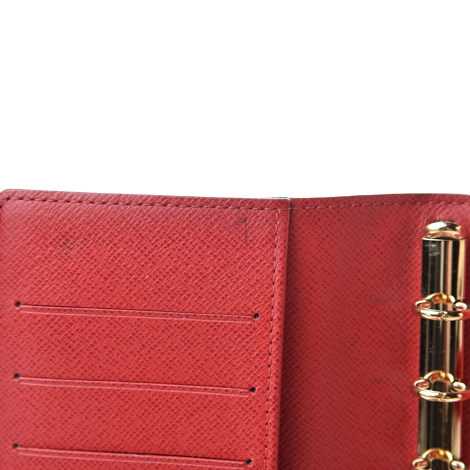 Louis Vuitton Damier Ebene Complice Trunks and Bags Small Ring Agenda Red 9 of 14