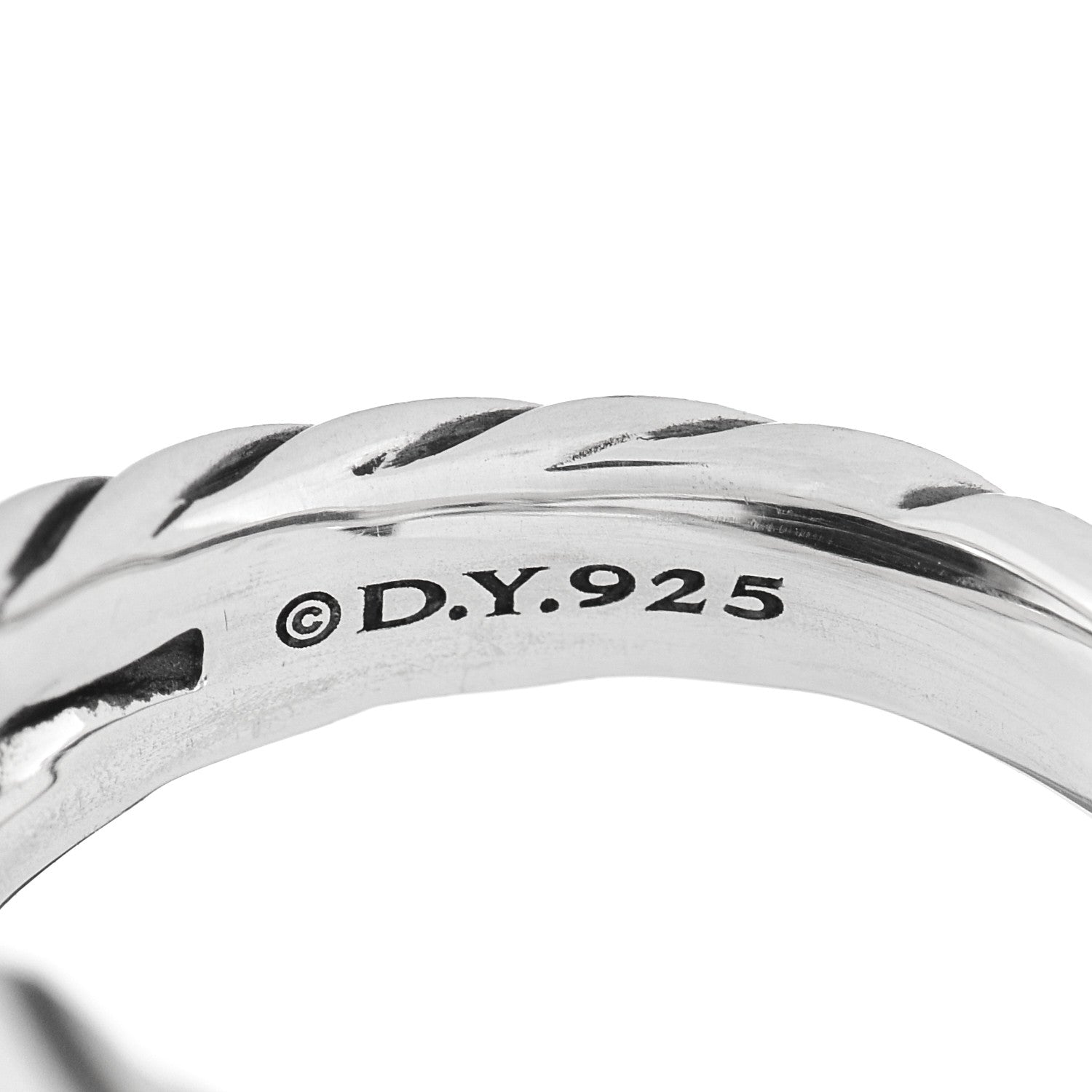 David Yurman Sterling Silver Diamond Black Onyx 11mm Albion Ring 50 5.5 5 of 5