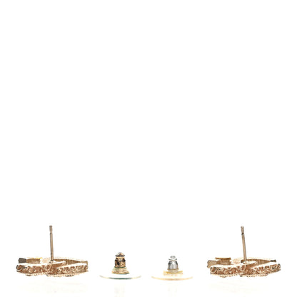 Chanel Enamel CC Baroque Earrings Light Gold 4 of 4