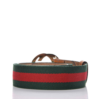 Gucci Calfskin Web Interlocking G Belt 85 34 3 of 8