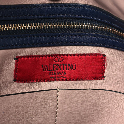 Valentino Garavani Nappa Medium Rockstud Soft Tote Marine 5 of 7