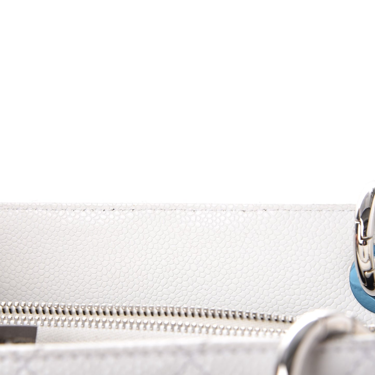 Caviar Quilted Grand Shopping Tote GST White