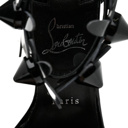 Christian Louboutin Patent Daisy Spikes Alta 130 Platform Sandals 39.5 Black 6 of 8