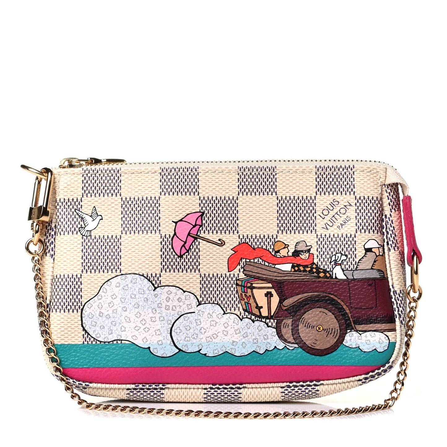 Damier Azur 2015 Christmas Animation Mini Pochette Accessories