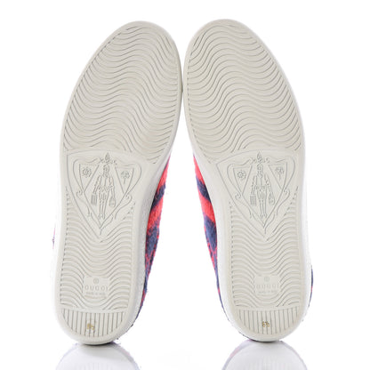 Gucci Covered Wool Big GG Monogram Mens Sneakers 8.5 Blue Red Mystic White 6 of 11