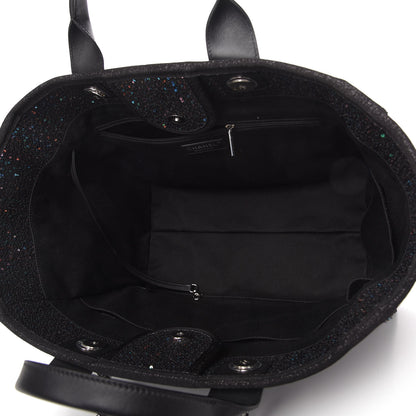 Chanel Calfskin Sequin Medium Deauville Tote Black 5 of 10